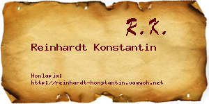 Reinhardt Konstantin névjegykártya